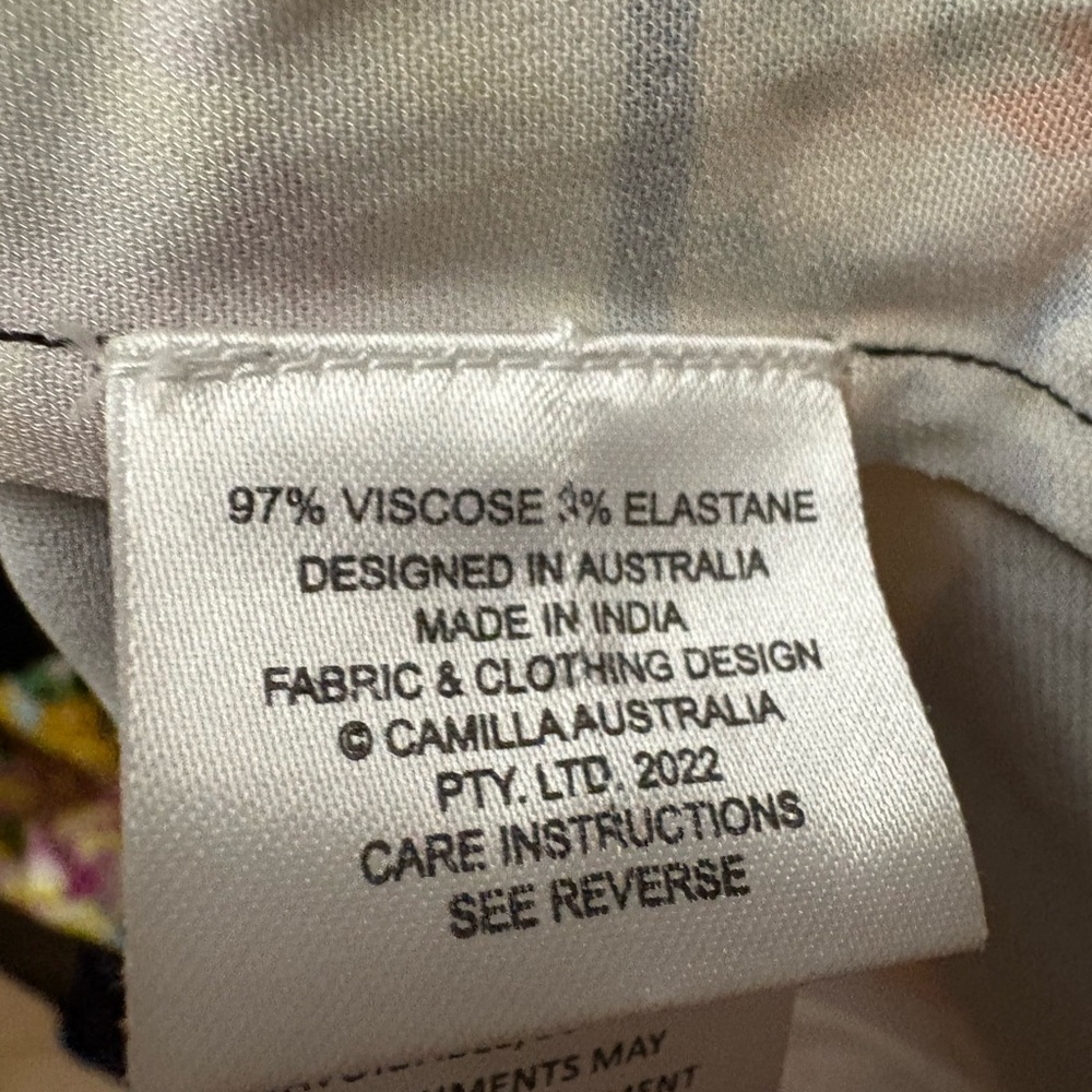 Camilla Black Patchwork Mini dress Button Front M… - image 13